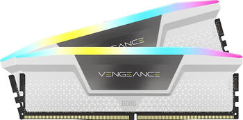 DDR5RAM 2x 16GB DDR5-5200 Corsair Vengeance RGB weiß DIMM on-die ECC, CL40-40-40-77 Kit