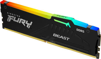 DDR5RAM 32GB DDR5-5600 Kingston FURY Beast RGB schwarz DIMM on-die ECC, CL40-40-40