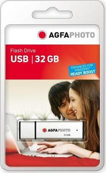 32 GB AgfaPhoto USB Flash Drive silber, USB 2.0 Stick 