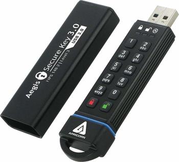 120 GB Apricorn Aegis Secure Key 3.0 USB-Stick, USB-A 3.0, lesen: 195MB/s, schreiben: 162MB/s