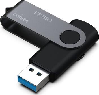 64 GB Verico Flip schwarz Typ-A USB 3.1 Stick lesen: 35MB/s, schreiben: 20MB/s