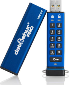 128 GB iStorage datAshur Pro USB-Stick, USB-A 3.0, lesen: 116MB/s, schreiben: 43MB/s