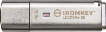 16 GB Kingston IronKey Locker+ 50 USB-Stick, USB-A 3.0, lesen: 145MB/s, schreiben: 115MB/s