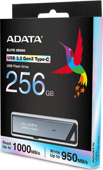 256 GB ADATA UE800 silber USB-Stick, USB-C 3.1, lesen: 1000MB/s, schreiben: 1000MB/s