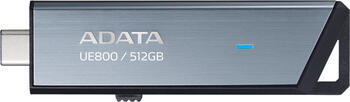512 GB ADATA UE800 silber USB-Stick, USB-C 3.1, lesen: 1000MB/s, schreiben: 1000MB/s