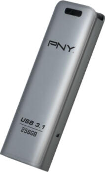 256 GB PNY Elite Steel 3.1 USB-Stick, USB-A 3.0, lesen: 80MB/s, schreiben: 20MB/s