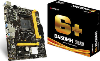 Biostar B450MH, Sockel AM4 µATX-Mainboard 2x DDR4, max. 32GB, 1x VGA, 1x HDMI 1.4