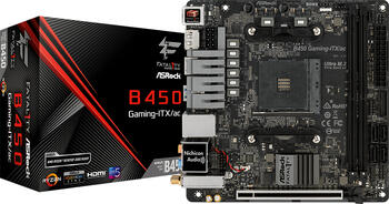 ASRock Fatal1ty B450 Gaming-ITX/ac, Mini-ITX Sockel AM4 2x DDR4, max. 32GB, HDMI 2.0b, DisplayPort 1.2, WLAN