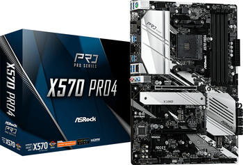 ASRock X570 Pro4 Sockel AM4 ATX-Mainboard 4x DDR4 max. 128GB,  HDMI 2.0, 1x DisplayPort 1.2, USB-C 3.1