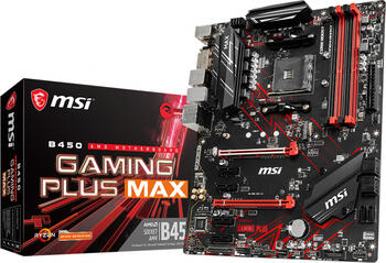 MSI B450 Gaming Plus Max, ATX Mainboard, 4x DDR4, max. 64GB, 1x DVI-D, 1x HDMI 1.4