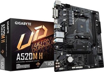 GIGABYTE A520M H, µATX-Mainboard, 2x DDR4, max. 64GB, DVI-D, HDMI 2.1