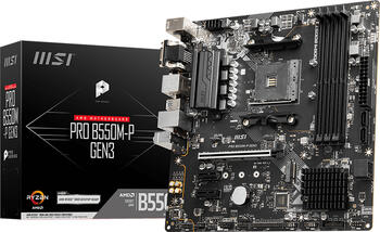 MSI PRO B550M-P GEN3, µATX Mainboard, 4x DDR4, max. 128GB, 1x VGA, 1x HDMI 1..4, 1x DVI-D