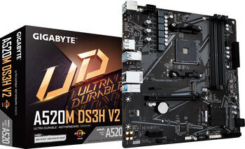 GIGABYTE A520M DS3H, µATX Mainboard, 4x DDR4, max. 128GB, 1x DVI-D, 1x HDMI 2.1