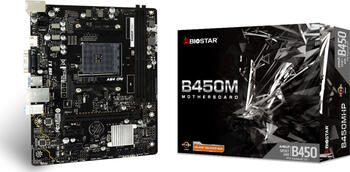 Biostar B450MHP, µATX Mainboard, 2x DDR4, max. 32GB, 1x VGA, 1x HDMI 1.4