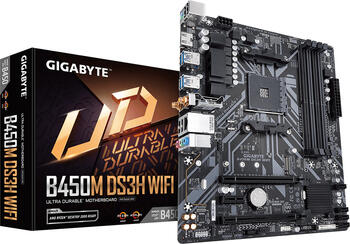 GIGABYTE B450M DS3H WIFI, µATX Mainboard, 4x DDR4, max. 128GB, 1x HDMI 2.0b