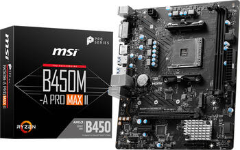 MSI B450M-A Pro Max II, µATX Mainboard, 2x DDR4, max.