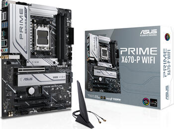 ASUS Prime X670-P Wi-Fi 6, ATX Mainboard, 4x DDR5, max. 128GB, 1x HDMI 2.1, 1x USB-C 3.2, Bluetooth 5.2