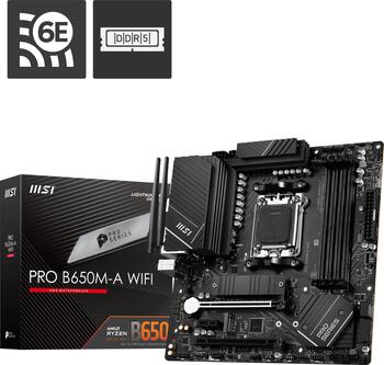 MSI Pro B650M-A Wi-Fi 6E, µATX Mainboard, 4x DDR5, max. 128GB, 1x HDMI 2.1