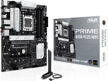 ASUS Prime B650-Plus WIFI&comma;  ATX Mainboard&comma; 4x DDR5&comma; max&period; 192 GB&comma; 1x DisplayPort 1&period;4&comma; 1x HDMI 2&period;1&comma; 1x USB-C 3&period;1