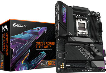 GIGABYTE X870E AORUS Elite WIFI7&comma; ATX Mainboard&comma; 4x DDR5 max&period; 256GB UDIMM Non-ECC&comma; 1x HDMI 2&period;1