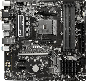 MSI B450M Pro-VDH Max, µATX Mainboard 4x DDR4, max. 128GB, VGA, DVI-D, HDMI 2.0b, 4x USB-A 3.0
