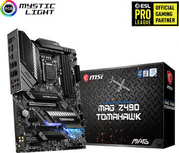 MSI MAG Z490 Tomahawk RGB, Sockel 1200, ATX-Mainboard 4x DDR4 max. 128GB