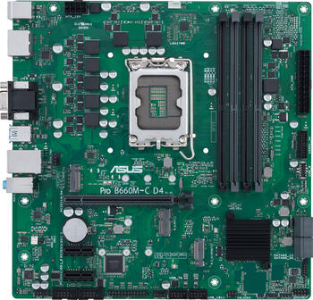ASUS Pro B660M-C D4-CSM, Sockel 1700, µATX-Mainboad, 4x DDR4 max. 128GB, VGA, HDMI 2.1, 2x DisplayPort 1.4