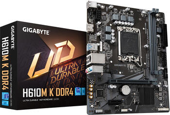 GIGABYTE H610M K DDR4, Sockel 1700, µATX-Mainboard, 2x DDR4 max. 64GB, HDMI 2.0