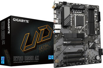 GIGABYTE B760 DS3H AX DDR5, Sockel 1700, ATX-Mainboard 2x DDR4 max. 192GB, HDMI 2.0, DisplayPort 1.2, USB-C 3.2