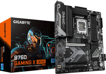 GIGABYTE B760 Gaming X GEN5, ATX Mainboard, 4x DDR5 max. 256GB, 1x HDMI 2.1 (HDCP 2.3, 1x USB-C 3.0 GIGABYTE B760 Gaming X GEN5, ATX Mainboard, 4x DDR5 max. 256GB, 1x HDMI 2.1 (HDCP 2.3, 1x USB-C 3.0