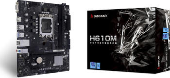 Biostar H610MHC 2&period;0&comma; micro ATX LGA 1700 Mainboard 2x DDR4&comma; max&period; 64 GB&comma; 1x HDMI 1&period;4