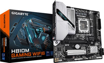 GIGABYTE H810M GAMING WIFI6&comma; &micro;ATX Mainboard 2x DDR5&comma; max&period; 128 GB&comma; 1x HDMI 2&period;1&comma; 1x DisplayPort 2&period;1&comma; WiFi