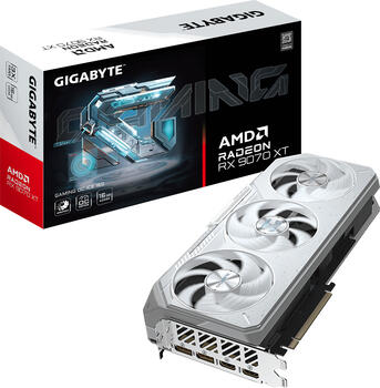 GIGABYTE Radeon RX 9070 XT GAMING OC ICE 16G, 16GB GDDR6 Grafikkarte, 2x HDMI, 2x DP GIGABYTE Radeon RX 9070 XT GAMING OC ICE 16G, 16GB GDDR6 Grafikkarte, 2x HDMI, 2x DP