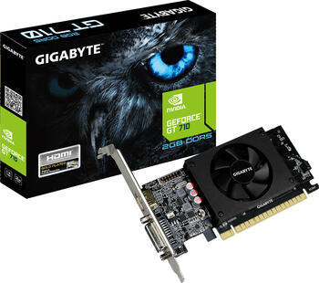 Gigabyte GeForce GT 710, 2GB GDDR5 LP Grafikkarte DVI, HDMI