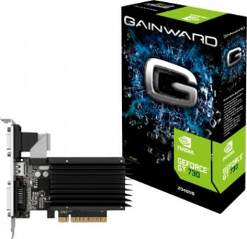 Gainward GeForce GT 730 SilentFX, 2GB GDDR3 1x VGA, 1x DVI, 1x HDMI, Grafikkarte