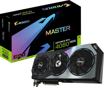 GIGABYTE AORUS GeForce RTX 4080 SUPER Master 16G, 16GB GDDR6X Grafikkarte, HDMI, 3x DP
