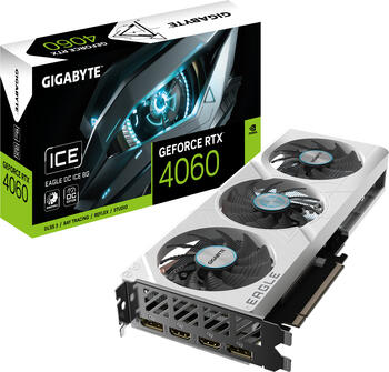 GIGABYTE GeForce RTX 4060 Eagle OC Ice 8G, 8GB GDDR6,