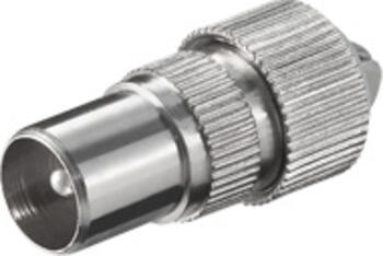 goobay Koaxial Stecker 9,5 mm Metall mit Schraubanschluss 