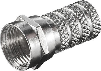 F-Stecker, für Koaxialkabel mit Aussenmantel 4mm