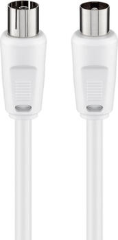 5m Antennenkabel Stecker > Buchse weiss goobay