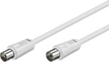 2,5m Antennenkabel Stecker > Buchse weiss goobay