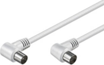 10m 90° Antennenkabel Stecker > Buchse weiss goobay