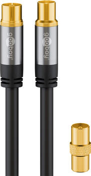 10m Antennenkabel Stecker > Buchse, inkl. Adapter auf Stecke