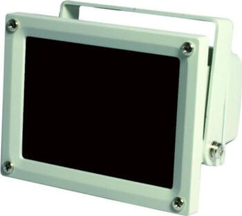 IR-LED-Spot Outdoor Strahler,12W, IP65, RW ca. 15-20m mit Dämmerungsschalter schwarz Synergy21