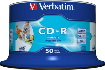 Verbatim CD-R 52x 50er Spindel 700MB CD-Rohlinge 