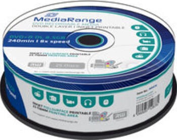 MediaRange DVD+R 8.5GB DL 8x, 25er Spindel printable 