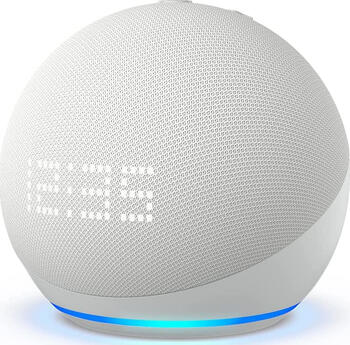 Amazon Echo Dot 5. Generation mit Uhr weiß 