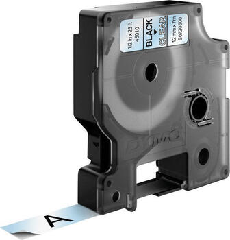Dymo D1 12mm,Schriftband, schwarz/transparent