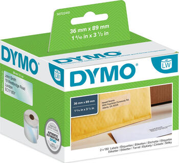 Dymo LabelWriter 99013 Etiketten 89x36mm, transparent, 1 Rolle