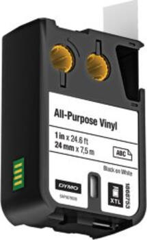 Dymo XTL Allzweck Vinyl Beschriftungsband 24mm, schwarz/weiß